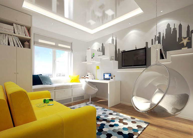 Chambre moderne pour une adolescente