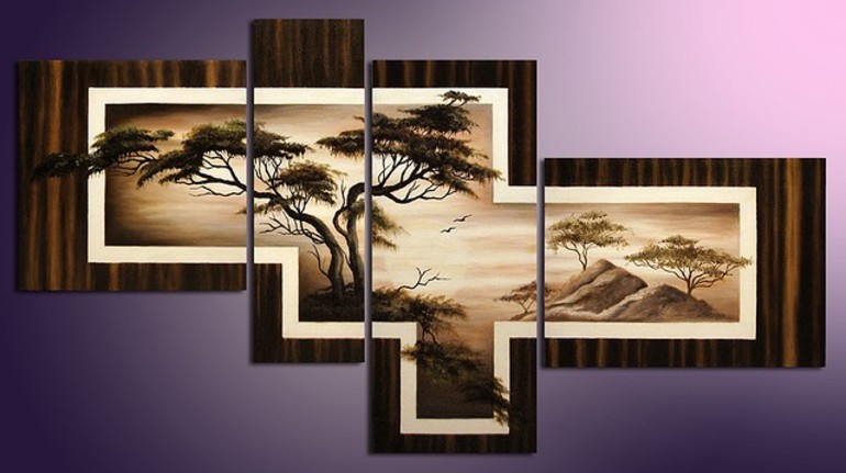 Panneau décoratif sur les murs des parties divisées