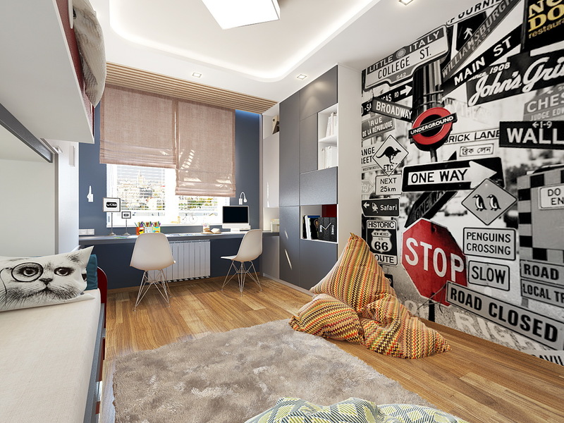 Pépinière avec panneaux de signalisation sur le mur