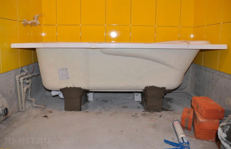 Installation de briques