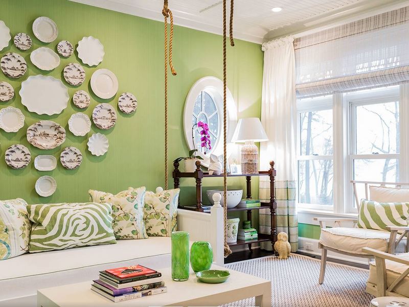 Séjour avec fenêtre au sol