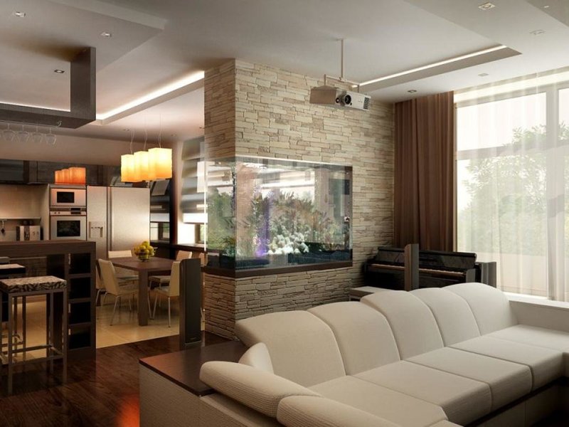 Aquarium dans la cuisine