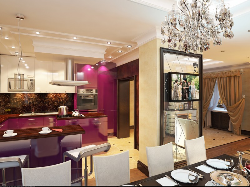 Lustre dans la cuisine