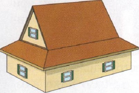 Vue du toit en demi-hanche Vue du toit en demi-hanche