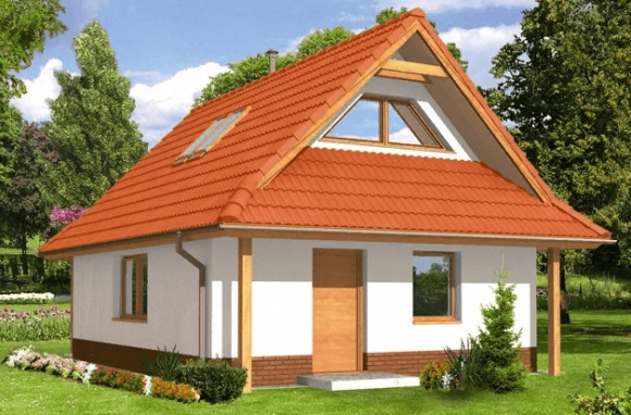 Toit semi-branché à pignons triangulaires