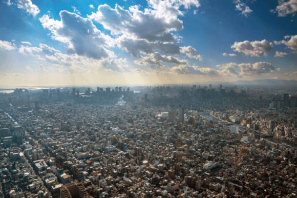 Vue depuis la tour Tokyo Skytree à Tokyo