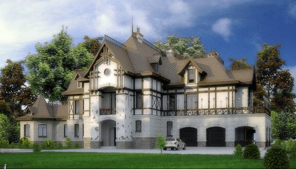 Maison avec un beau toit