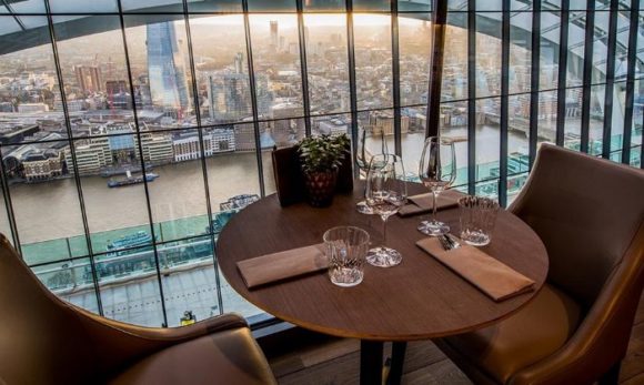 Terrasse d'observation au Sky Garden Bar, Londres