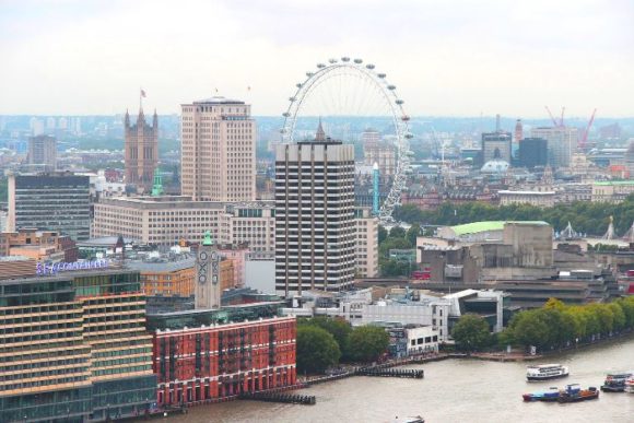 Vue depuis le pont d'observation Pauls Cathedral à Londres