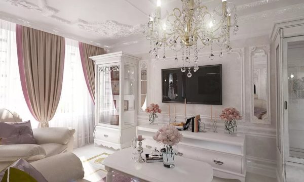 Design d'appartement dans le style du classique moderne