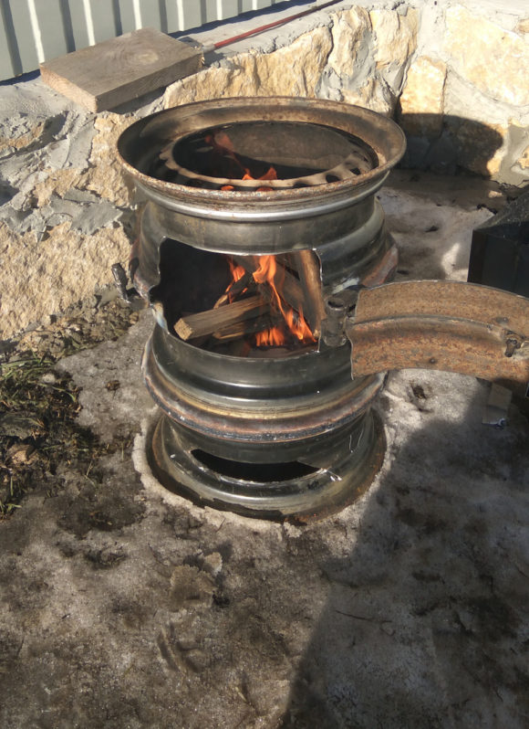 faire un poêle avec des disques