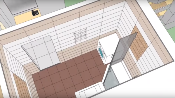 Disposition horizontale des carreaux