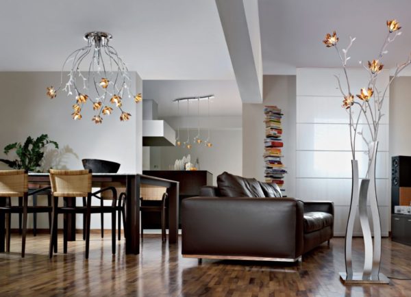 Lampadaires à l'intérieur de la maison