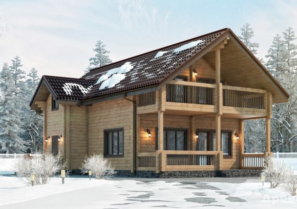 Maison en bois lamellé