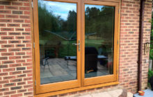 Fenêtres en mélèze avec fenêtre à double vitrage